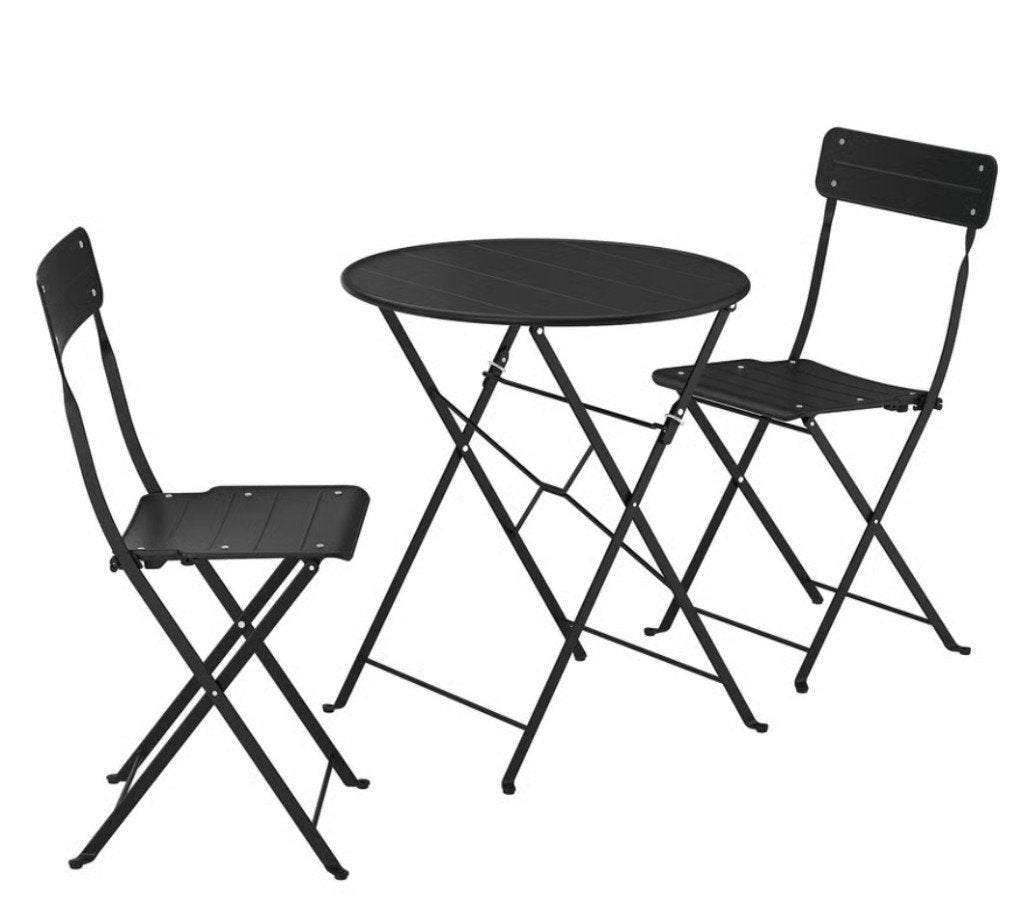 Bistro tuinset ikea tuintafel en 2 stoelen, Ophalen, Zo goed als nieuw, Tuinset