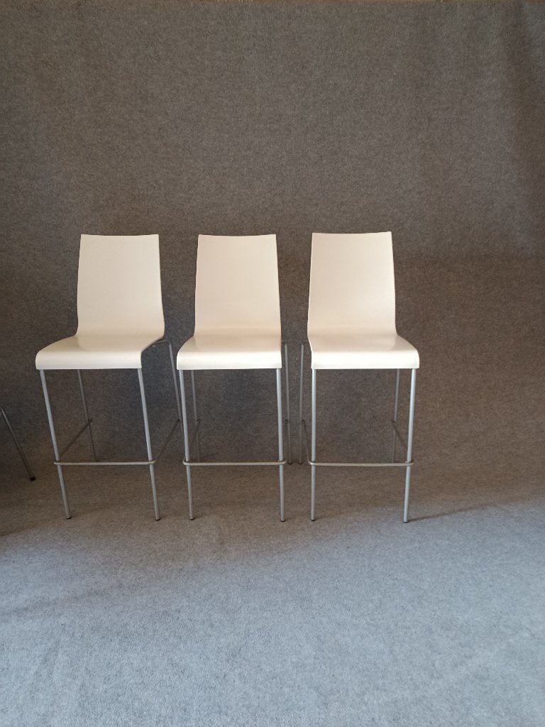 CHAISES DE BAR DESIGN PAPATYA — 74 CM, Maison & Meubles, Enlèvement, Comme neuf, Blanc
