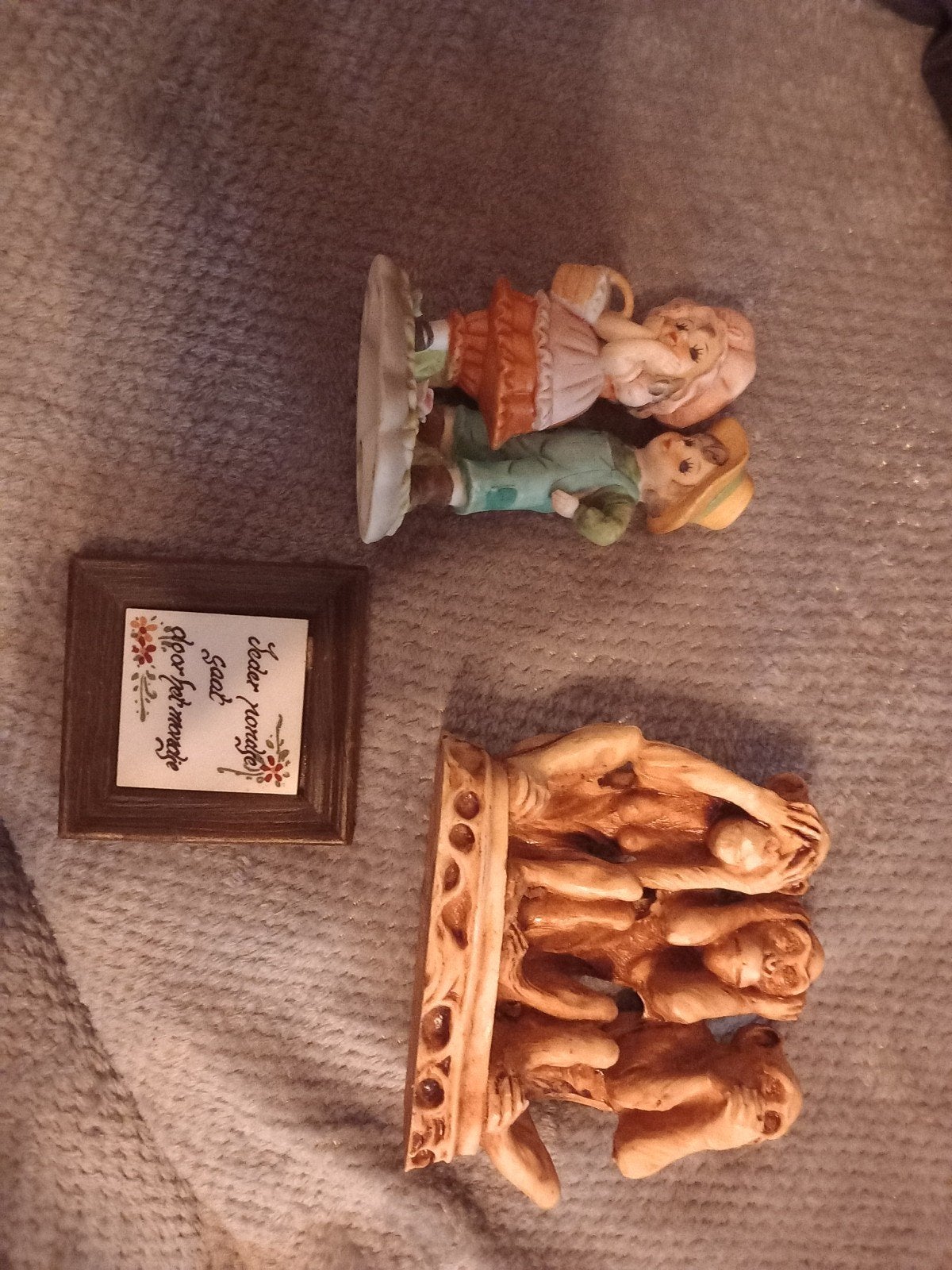 Leuke vintage decoratie set: 3 Apen (gemerkt AM), Tegeltje &, Verzamelen, Ophalen of Verzenden