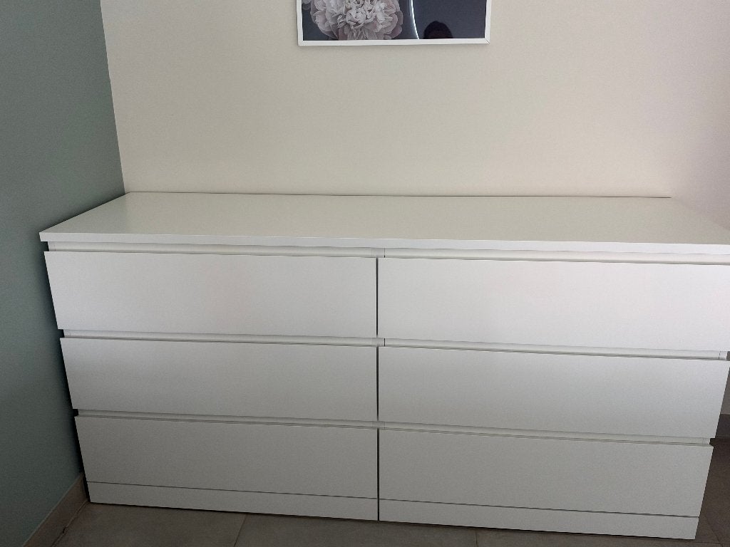 IKEA MALM commode met 6 lades – wit – nieuwstaat, Huis en Inrichting, 5 laden of meer, Ophalen, Nieuw
