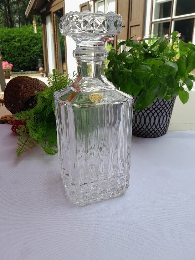 Cristal d'arc karaf met stop, Ophalen of Verzenden