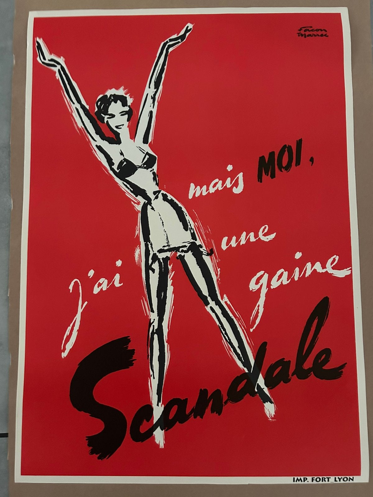 Oude affiche scandale lingerie, Verzamelen, Ophalen of Verzenden, Zo goed als nieuw