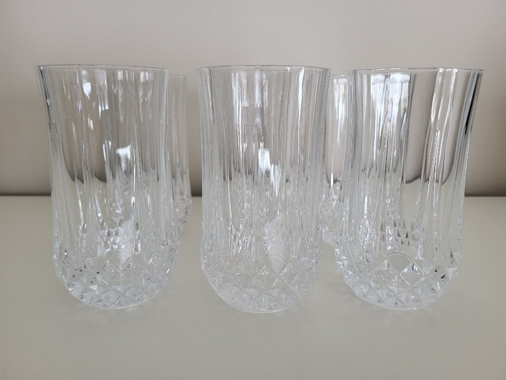 6 + 2 Cristal d'Arques-glazen - Longchamps, Antiek en Kunst, Ophalen