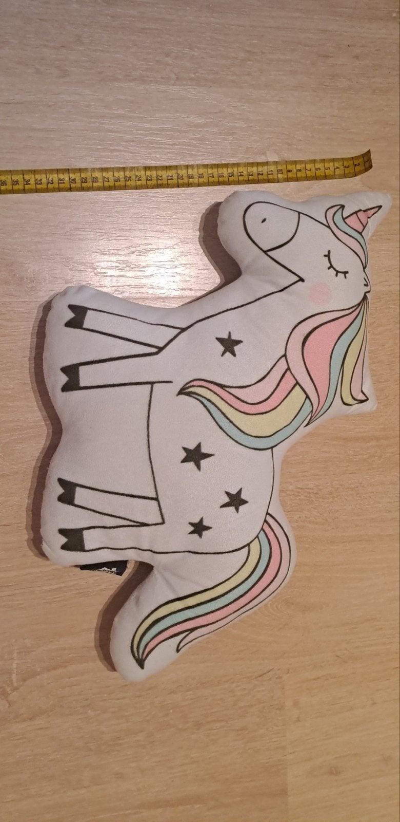 Unicorn kussen/knuffel, Enfants & Bébés, Jouets | Peluches, Blanc, Comme neuf, Licorne, Lavable