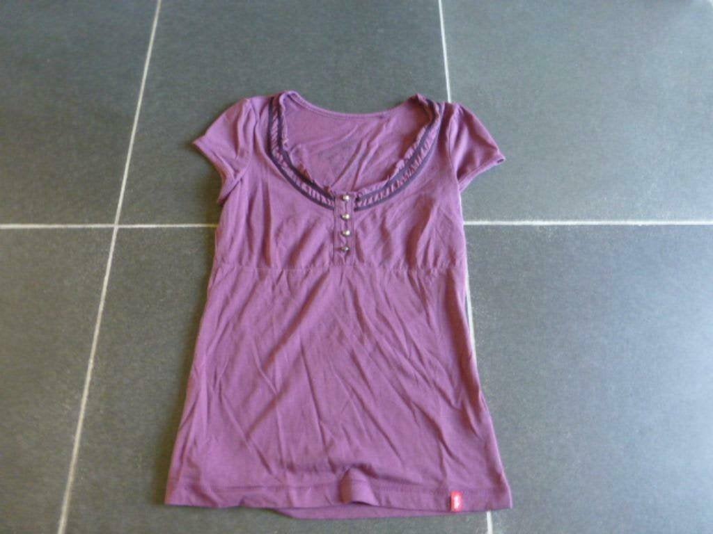 bordeau paarse t-shirt van Esprit maat Smal, Kleding | Dames, Overige kleuren, Ophalen of Verzenden, Korte mouw, Maat 36 (S)