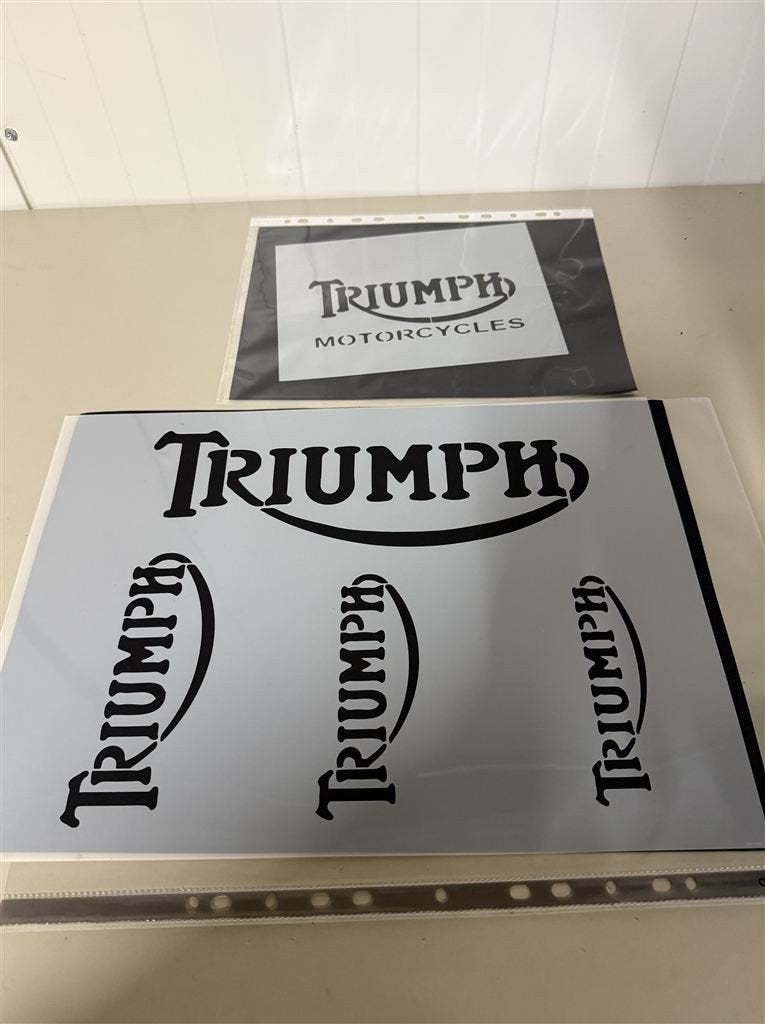Stencil - Triumph - logo stencil, Motos, Accessoires | Autocollants, Enlèvement ou Envoi