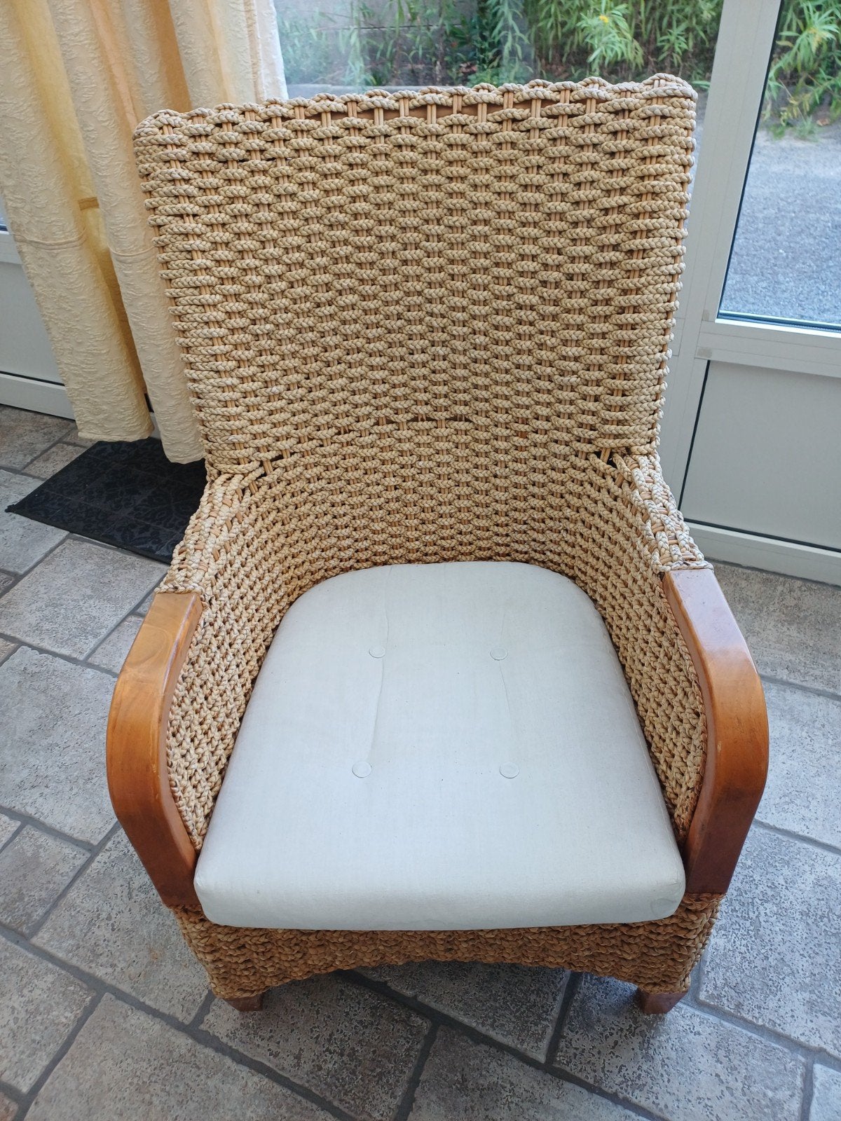 2 mooie rieten zetels, Huis en Inrichting, Ophalen, Zo goed als nieuw, Riet of Rotan, Landelijk