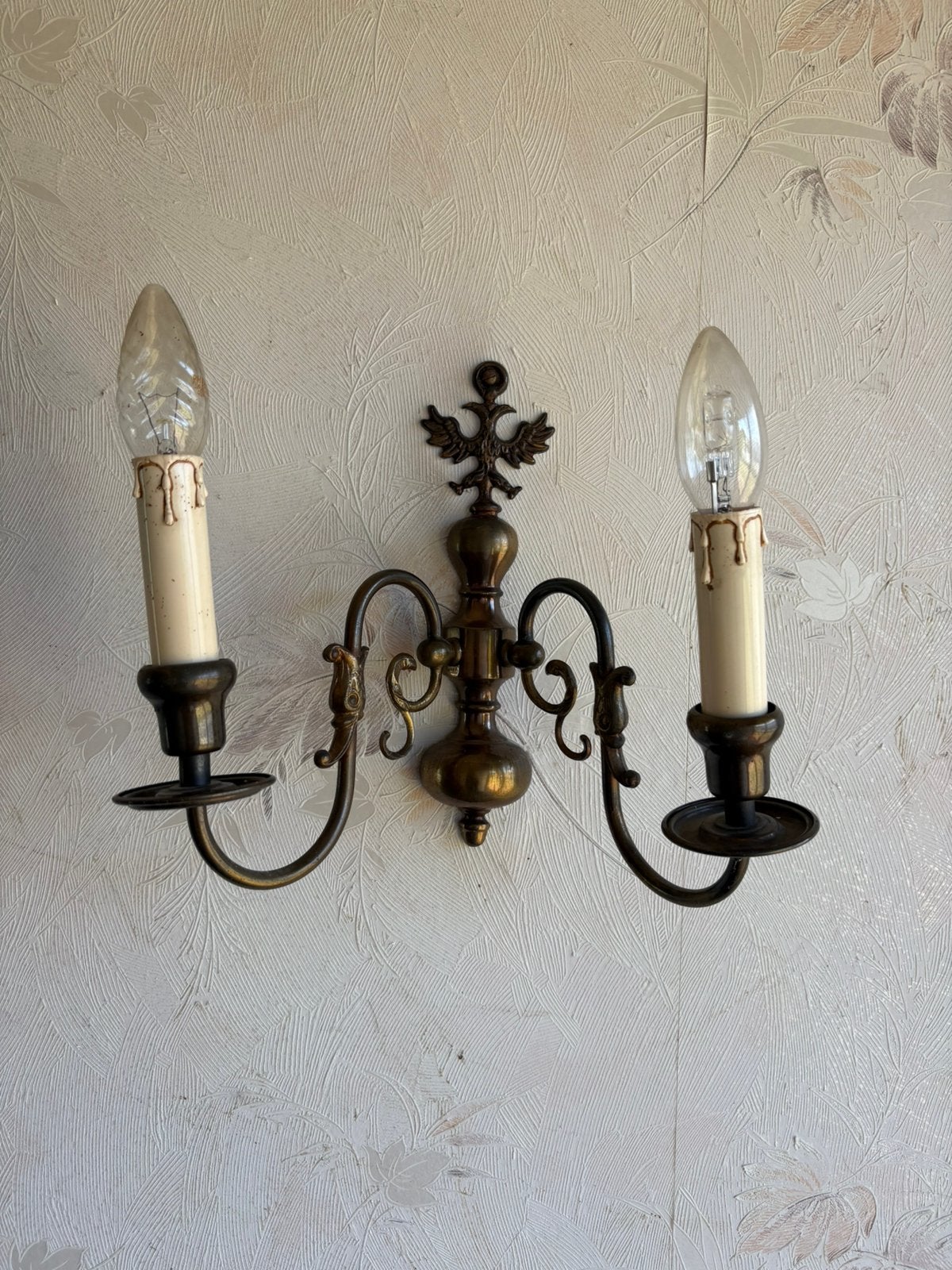 Vintage lamp (2x), Ophalen, Gebruikt, Wandlamp