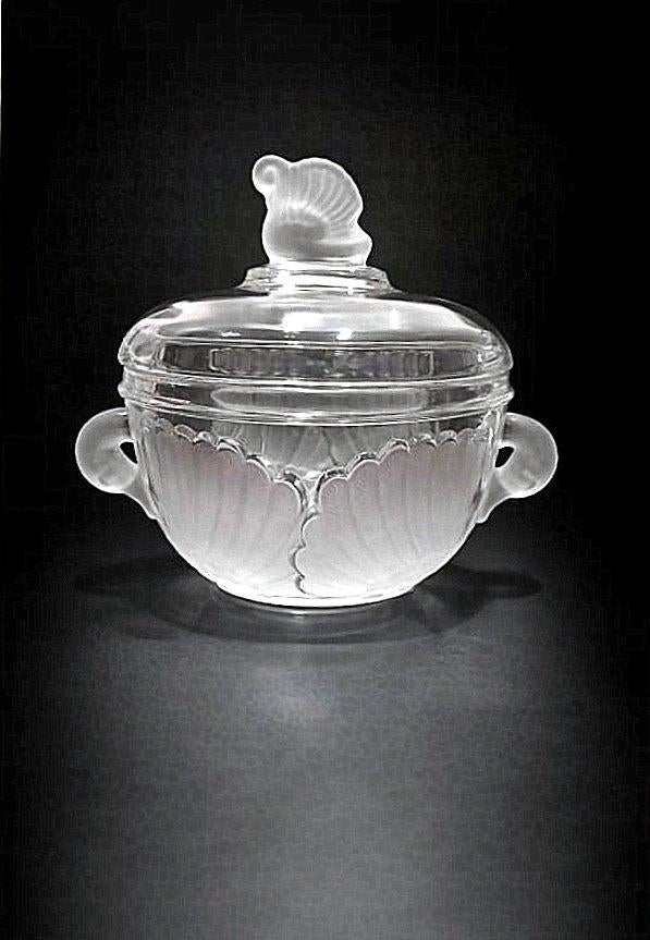 Soupière ou bonbonnière en cristal de style Art Déco, Enlèvement ou Envoi, Comme neuf, Verre