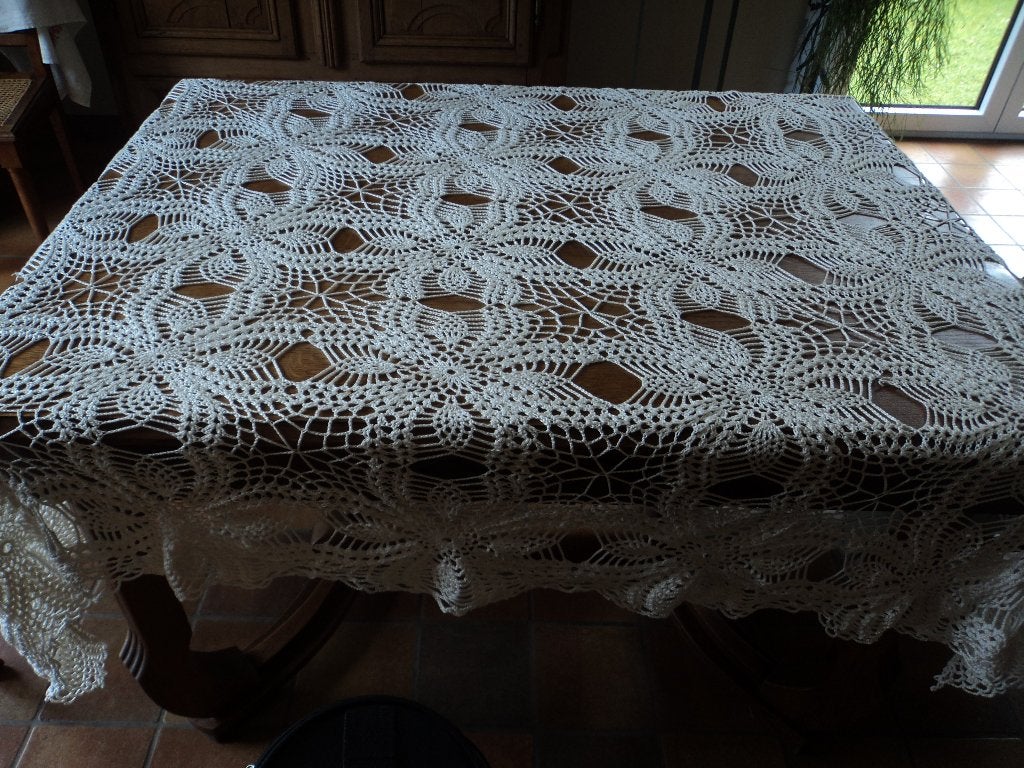 nappe crochetée, Maison & Meubles, Nappe, Enlèvement, Fait à la main, Coton