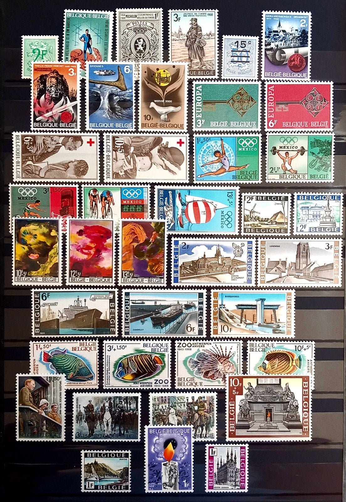 1968 MNH voor het hele jaar ** - Kost 19,55€, Postzegels en Munten, Verzenden, Orginele gom, Postfris, Postfris