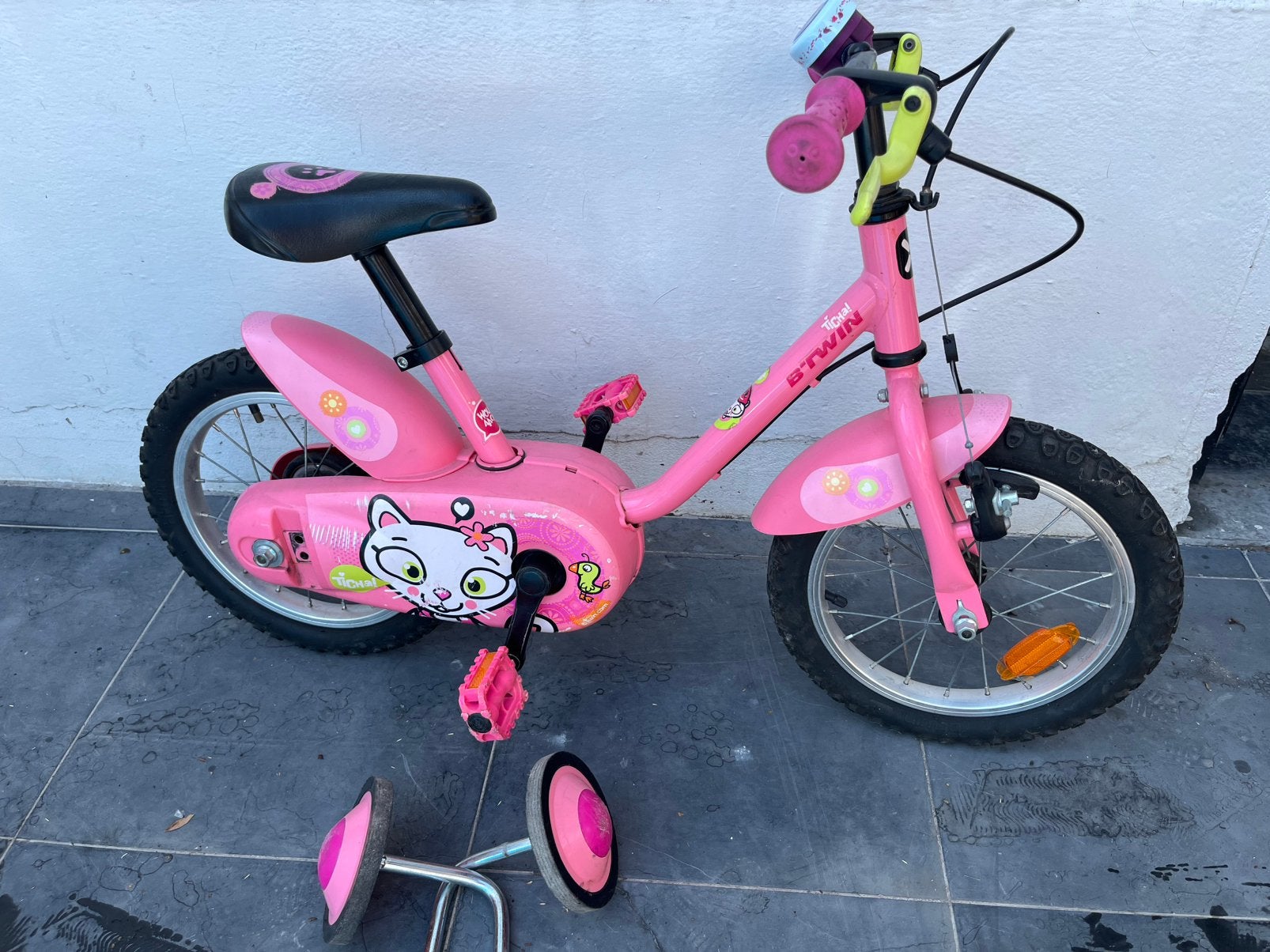 Kinderfiets, Fietsen en Brommers, Ophalen, Gebruikt, Minder dan 16 inch, Zijwieltjes