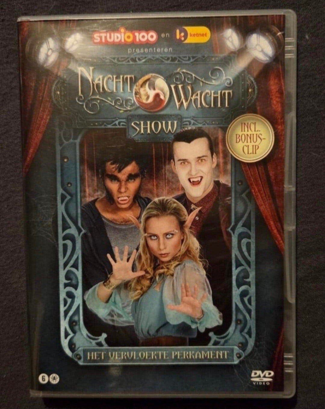 Nachtwacht Show: Het Vervloekt Perkament  - DVD, Vanaf 6 jaar, Ophalen of Verzenden, Zo goed als nieuw, Nederlands