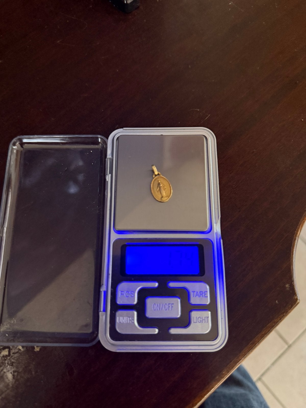 Médaillon Miraculeux en or 18K 750, Enlèvement, Comme neuf, Or, Or