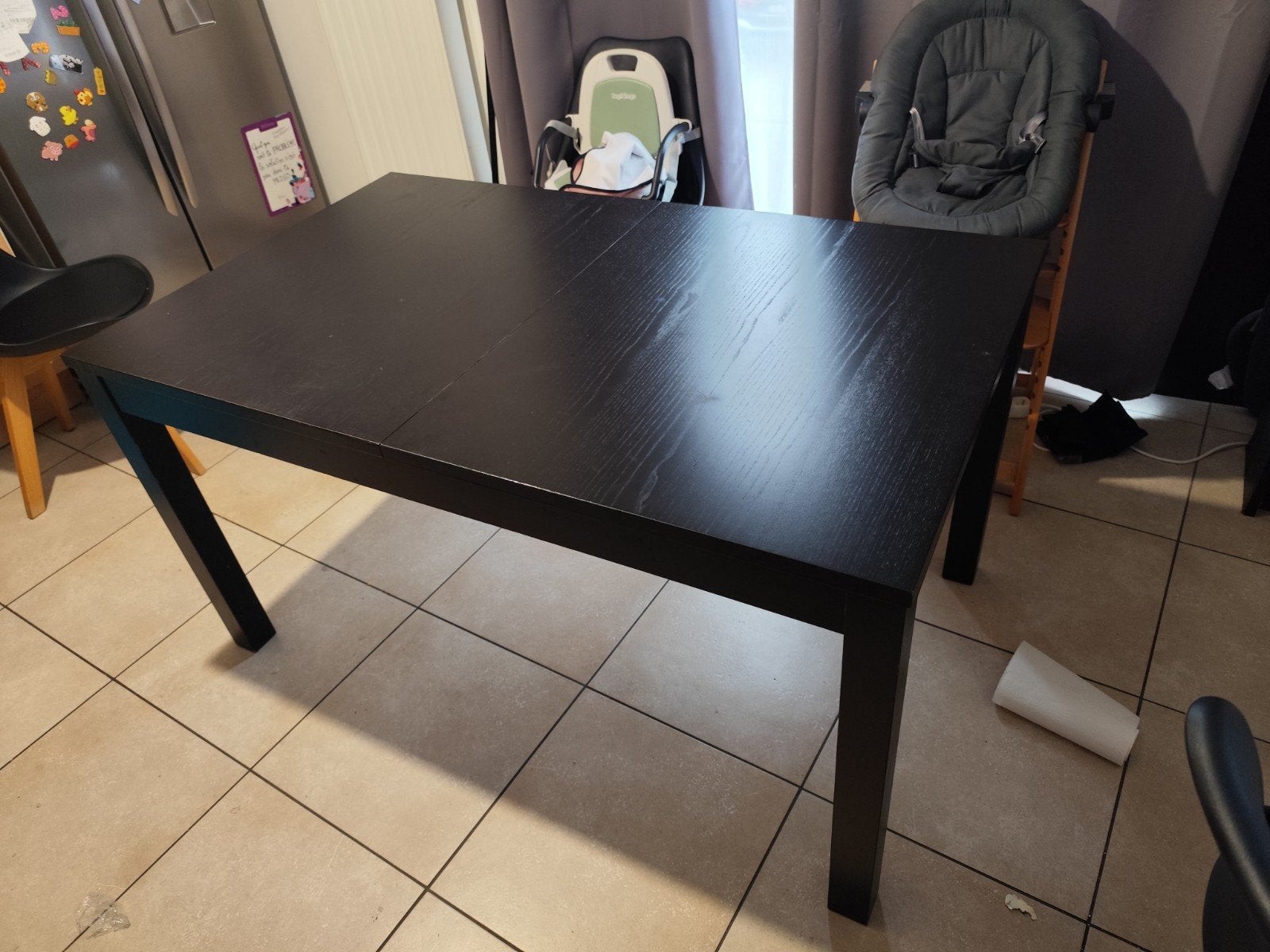 TABLE À MANGER ( où bureau ) avec 2 rallonges, Maison & Meubles, Enlèvement
