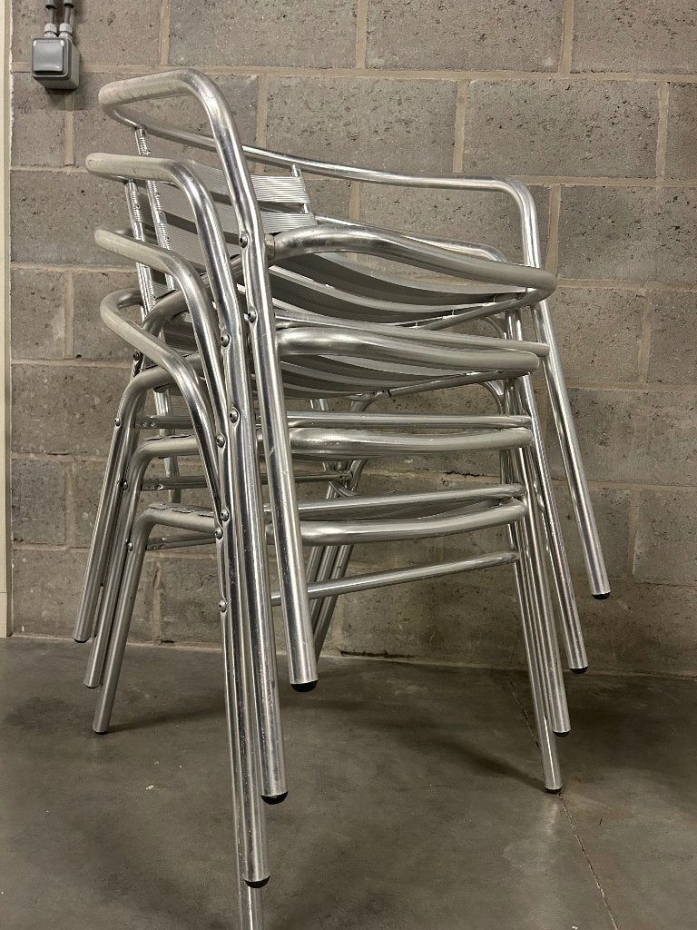 Chaises de terrasse  en aluminium, Enlèvement, Utilisé, Aluminium, Empilable