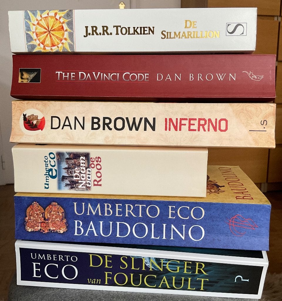 Umberto Eco (3) - Dan Brown (2) - Tolkien (1), Enlèvement ou Envoi, Comme neuf