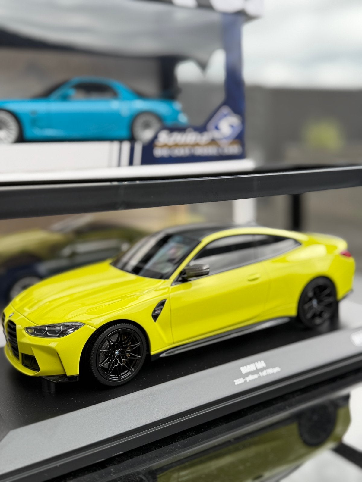 Bmw M4 G82 1 of 750, Hobby en Vrije tijd, Modelauto's | 1:18, Ophalen, Zo goed als nieuw, MiniChamps
