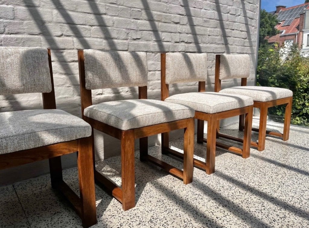 chaises de salle à manger vintage, Maison & Meubles, Enlèvement, Comme neuf, Bois, Deux