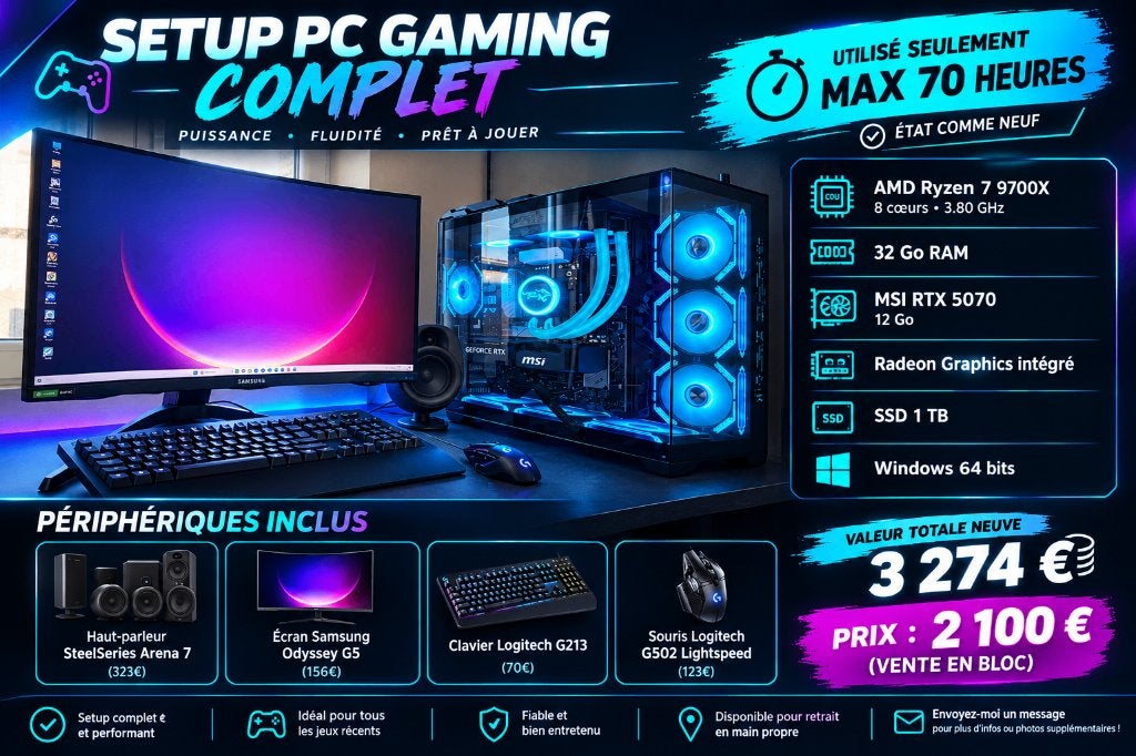 Volledige gaming-instellingen, Computers en Software, Ophalen, Zo goed als nieuw, Gaming, SSD