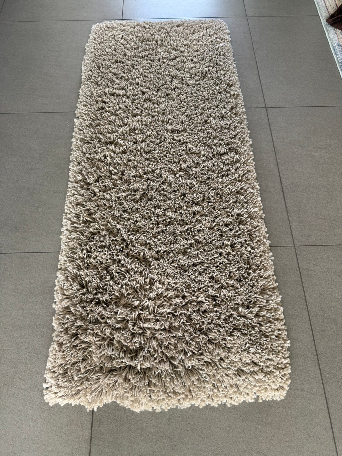 Langharig tapijt Ikea Gaser ca 160x60, Ophalen, Gebruikt, Grijs