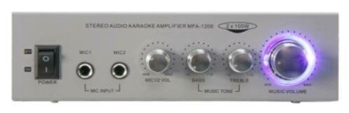 Stereo karaoke versterker 2 x 50 Watt Zilver 003-B, Enlèvement ou Envoi, Neuf