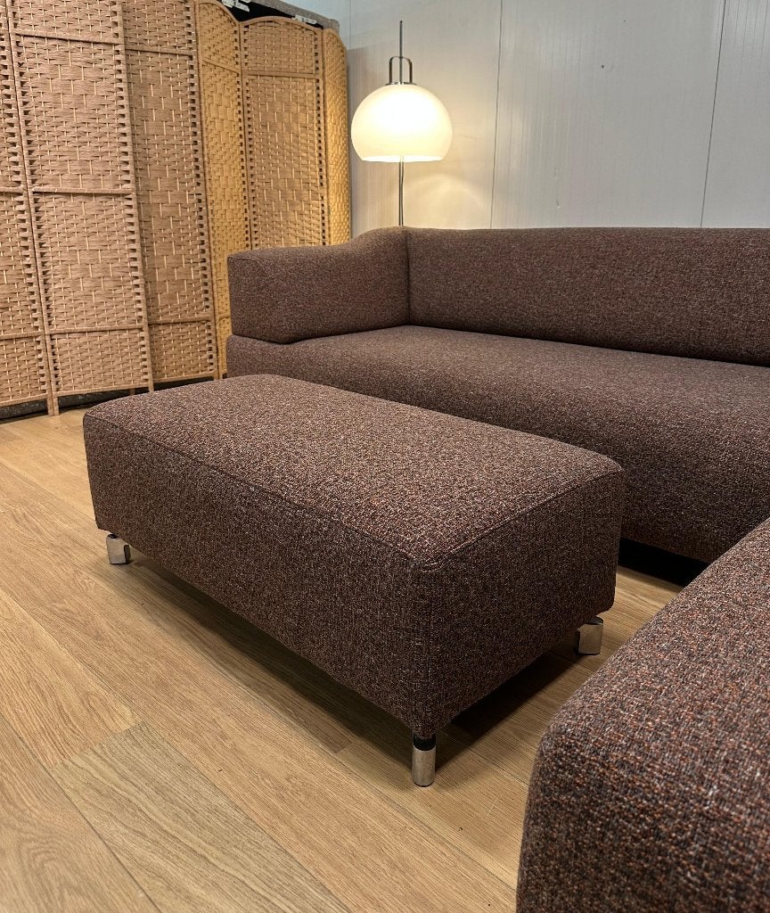 NEUF Leolux Faya Lobi canapé d’angle laine Ploegwol + pouf, Maison & Meubles, Canapés | Salons, Neuf, Quatre personnes ou plus