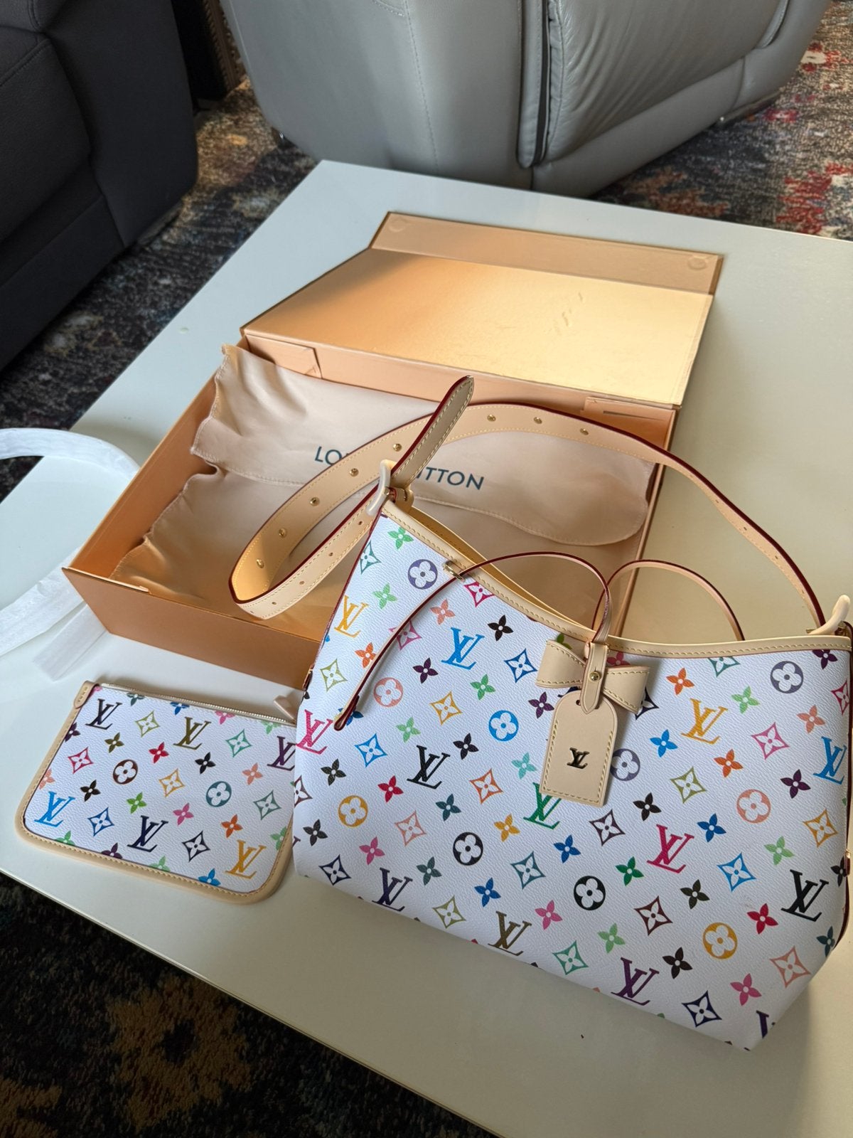 Sac Louis Vuitton, Enlèvement ou Envoi, Neuf, Blanc, Sac de soirée
