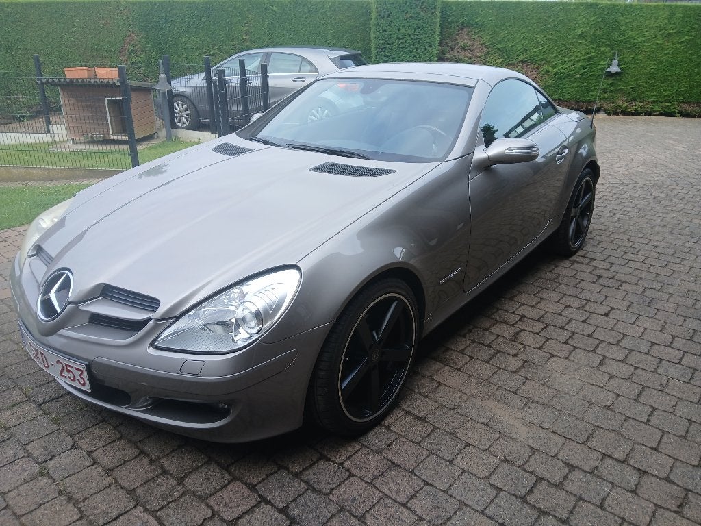 Mercedes SLK 200 compressor, Auto's, Mercedes-Benz, Achterwielaandrijving, Zwart, Cabriolet, Handgeschakeld