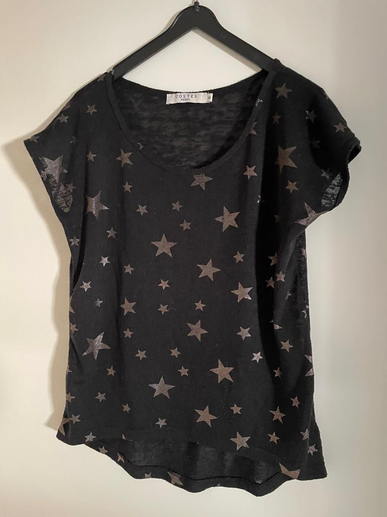 Top korte mouwen Costes maat XS, Kleding | Dames, T-shirts, Zwart, Ophalen of Verzenden, Zo goed als nieuw, Korte mouw