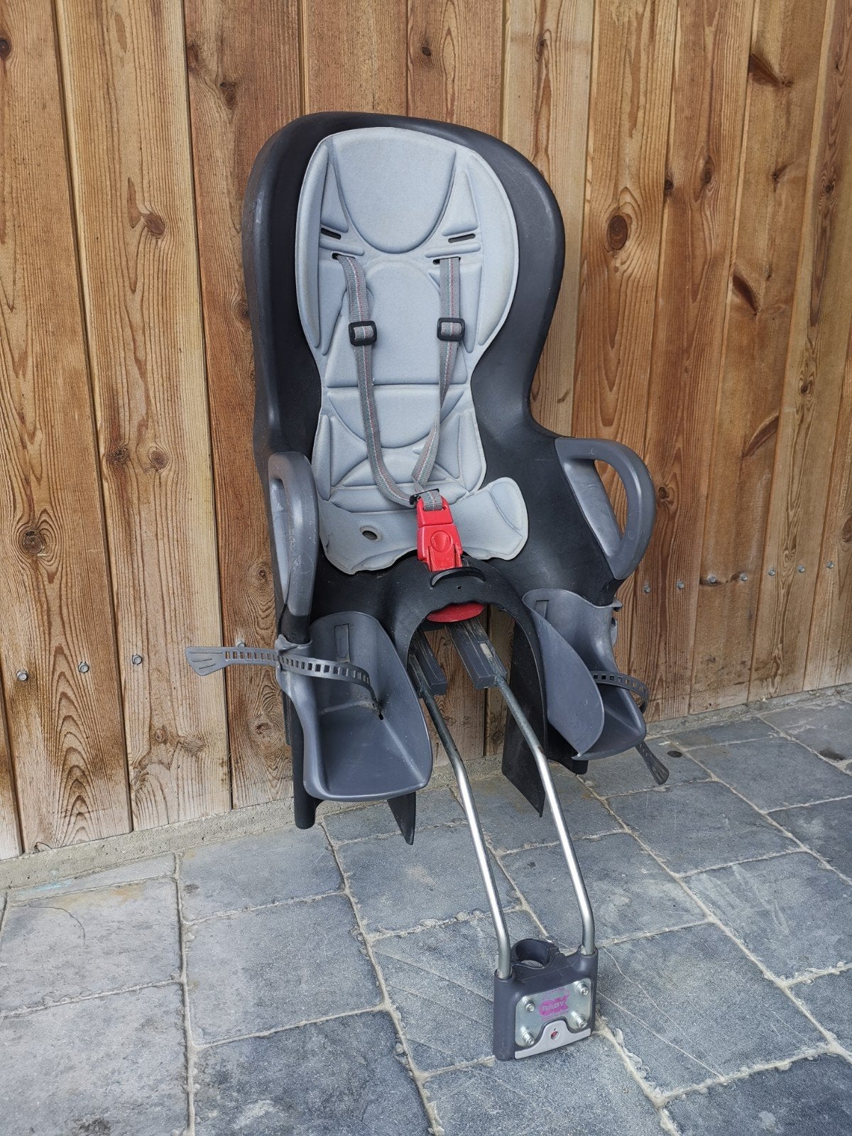 Siège de vélo OK Baby noir/gris (max 22 kg), Enlèvement