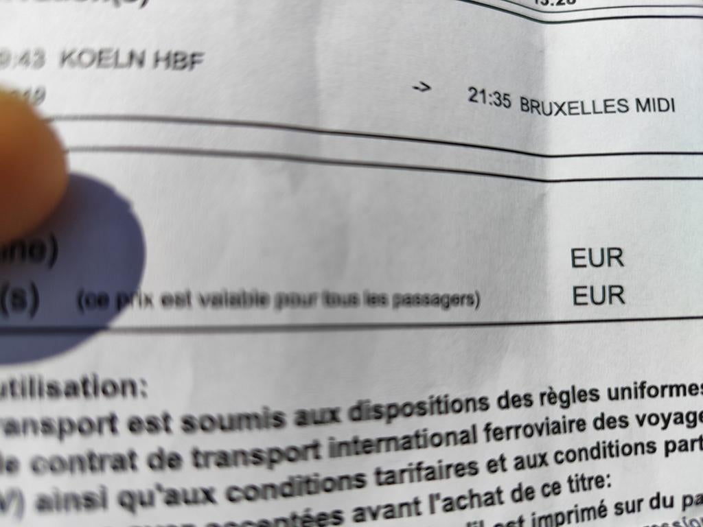 Billet TGV cologne a Bruxelles midi 03/05/26  19h43, Tickets & Billets