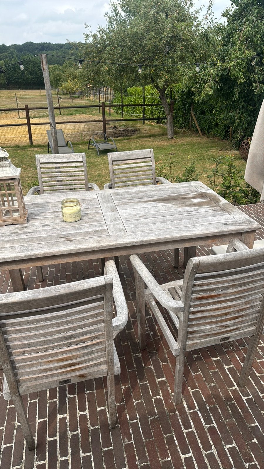 Teak tuinset, Ophalen, Zo goed als nieuw, Tuinset