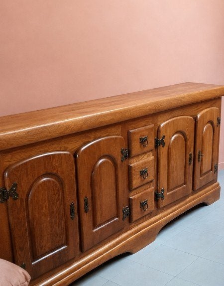 Barkast en dressoir, Huis en Inrichting, Ophalen, Gebruikt, Klassieke landelijke stijl, Eikenhout