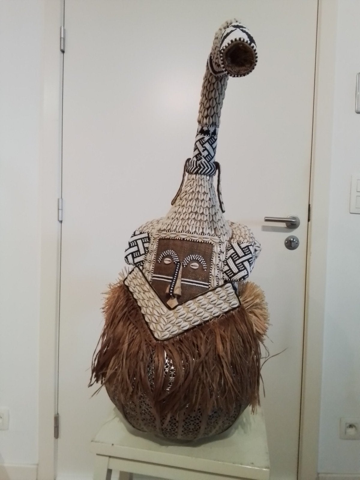 PRACHTIG AFRIKAANS KUBA MUKENGA -KONINGS- OLIFANTEN MASKER, Ophalen, Natuurlijk materiaal, Afrika, Masker