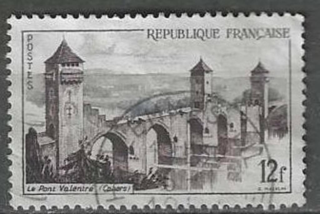 France 1955 - Yvert 1039 - Pont Valentre à Cahors (ST), Envoi, Affranchi