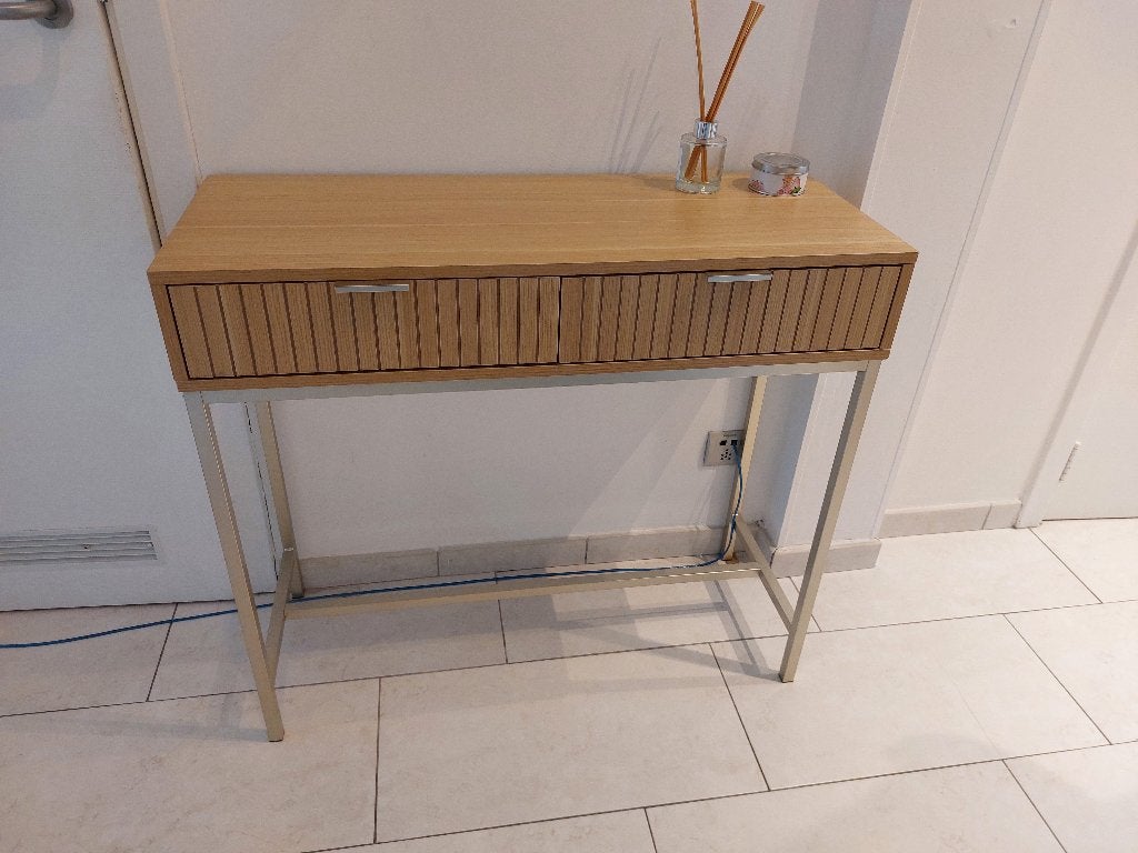 Meuble console / meuble d’entrée avec 2 tiroirs, Maison & Meubles, Armoires | Commodes, 25 à 50 cm, Moins de 100 cm, Autres essences de bois