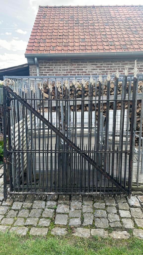 Massief vol ijzeren hekken 3,60 meter, Ophalen, Zo goed als nieuw