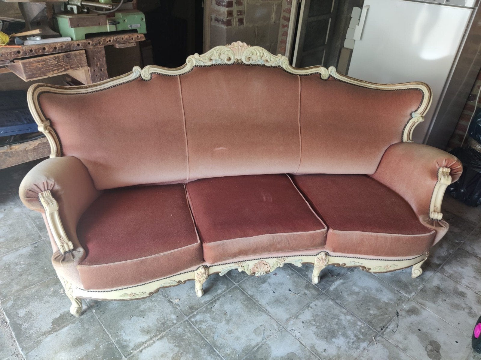 Antieke salon set, Ophalen