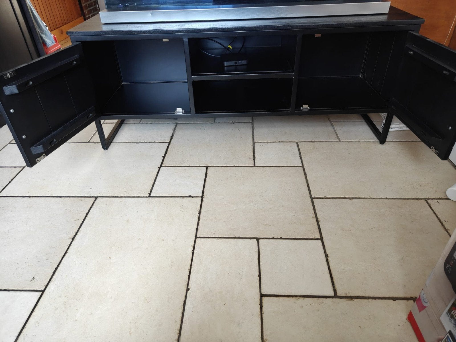 tv kast mango hout, Ophalen, 100 tot 150 cm, Zo goed als nieuw, Minder dan 100 cm