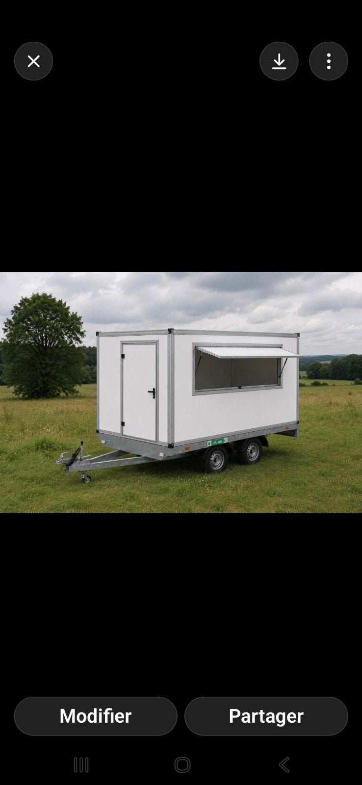 Remorque food truck neuf  750kg sens permis, Caravanes & Camping