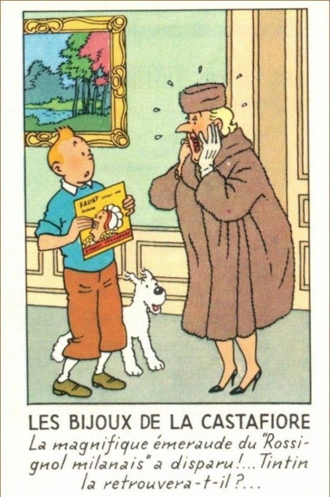Tintin. Hergé. Chromo  - Les bijoux de la Castafiore, Collections, Enlèvement