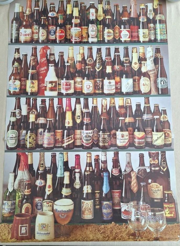 Jaren 80 bierposter (groot formaat), Ophalen of Verzenden