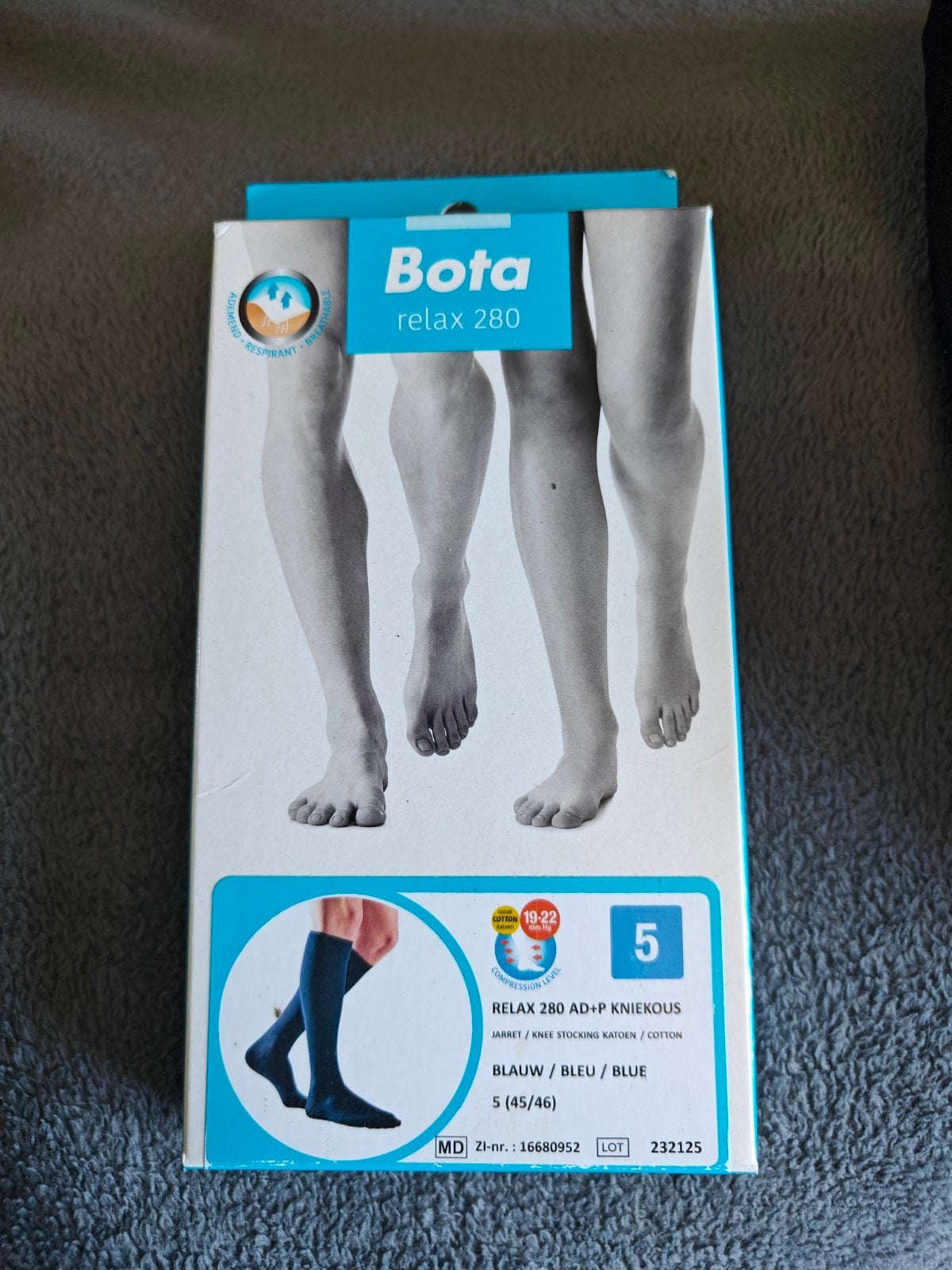 Steunkous Katoen Bota Relax AD+P, Vêtements | Hommes, Chaussettes & Bas, Neuf, Taille 43 à 46, Bleu, Enlèvement