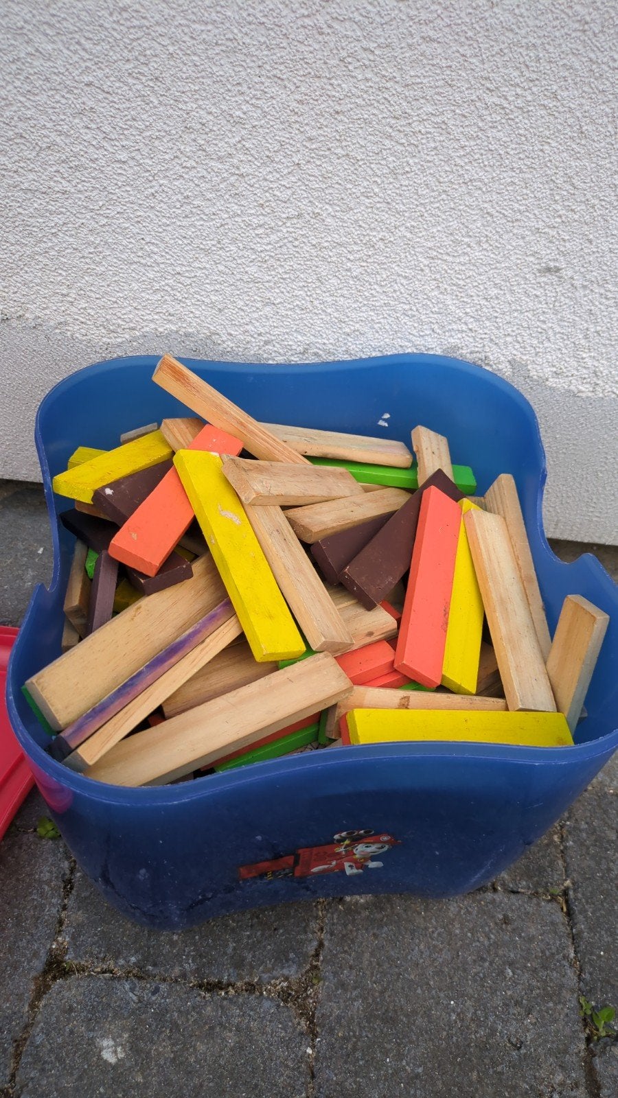Lot de bûchette de construction, Enlèvement