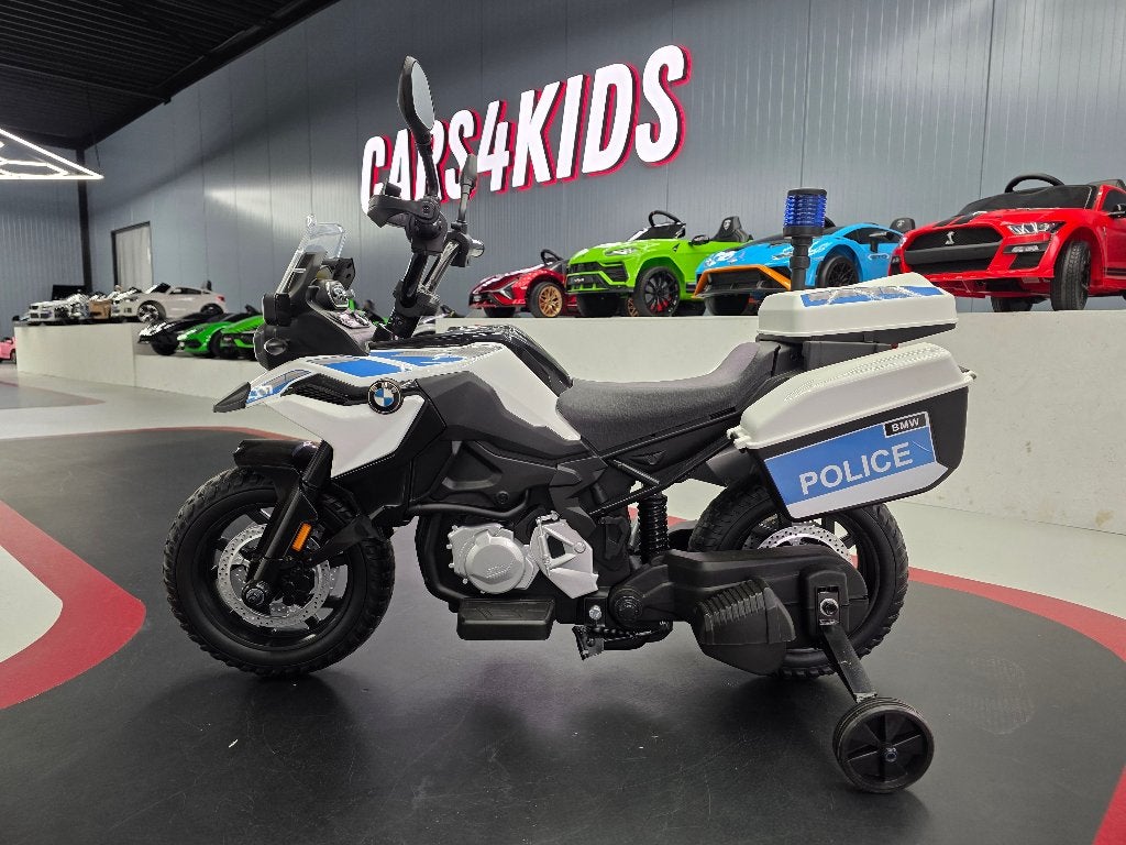Kindermotor BMW F850 politie - rubberen banden - zwaailicht, Kinderen en Baby's, Ophalen of Verzenden, Afstandsbediening