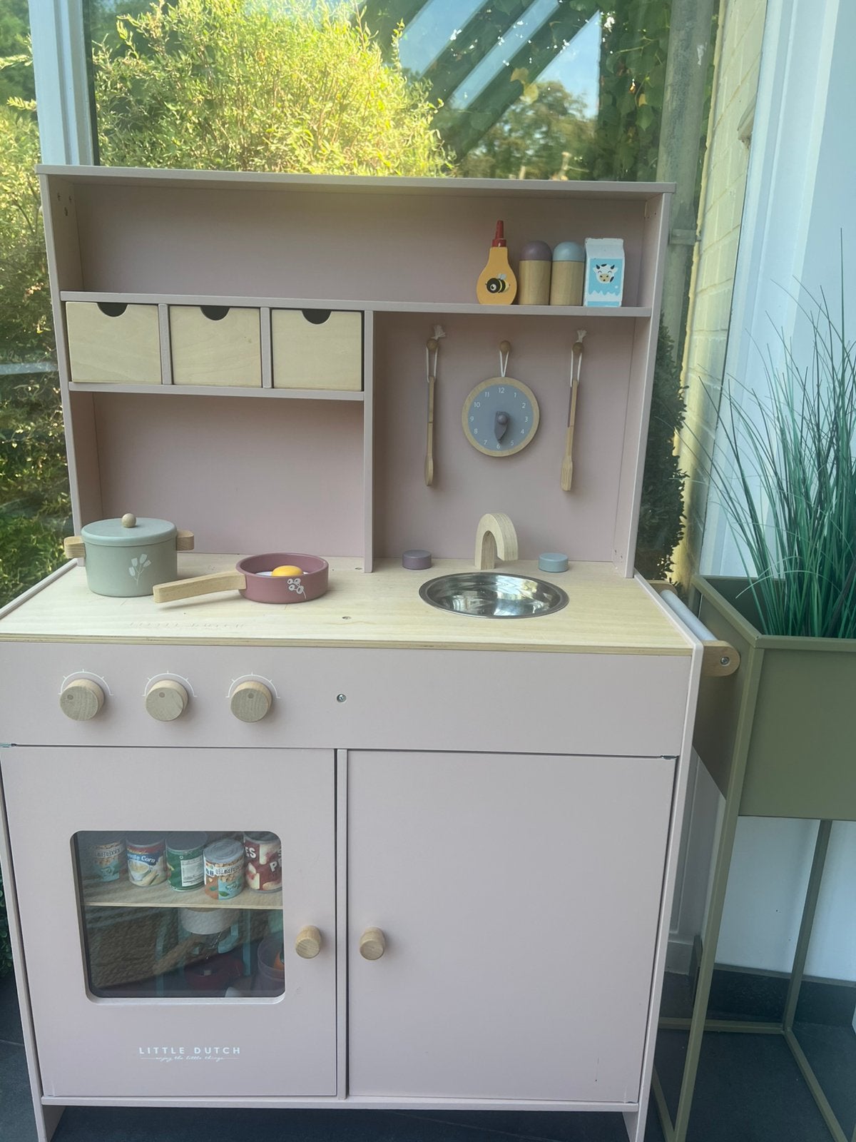 Speelkeukentje Little Dutch zacht roze - prima staat, Ophalen, Gebruikt, Hout, Speelkeuken