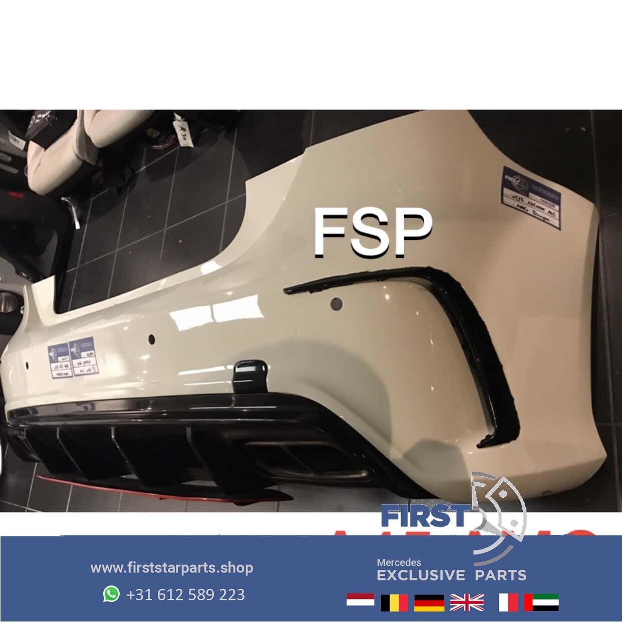 W176 Mercedes A Klasse 45 AMG ACHTERBUMPER FACELIFT Originee, Gebruikt, -, Ophalen of Verzenden, Achter