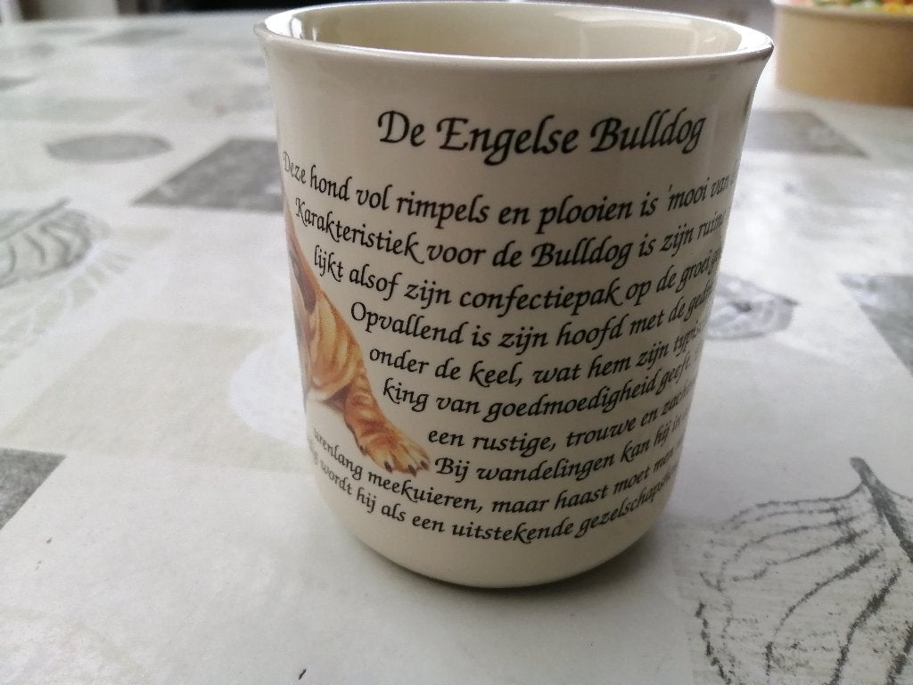 grote mok ENGELSE BULDOG ( NIEUW, Ophalen of Verzenden, Nieuw, Aardewerk, Mok