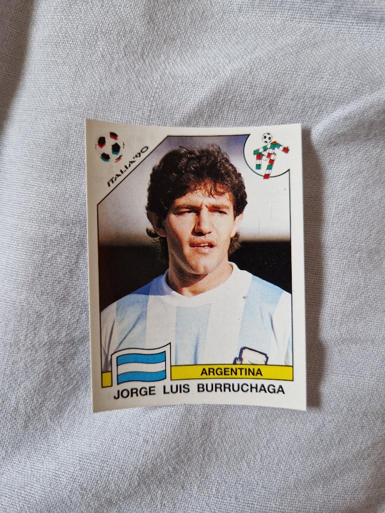 Panini Italia 90 Burruchaga, Envoi, Utilisé, Autocollant